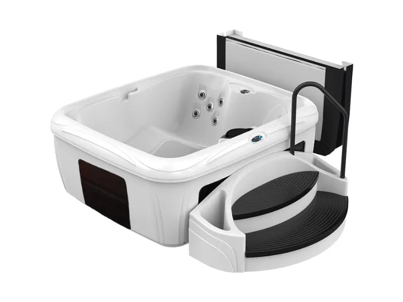 Dreammaker Spa Stonehenge EZ White Diamond/Black wood - 5 persoons