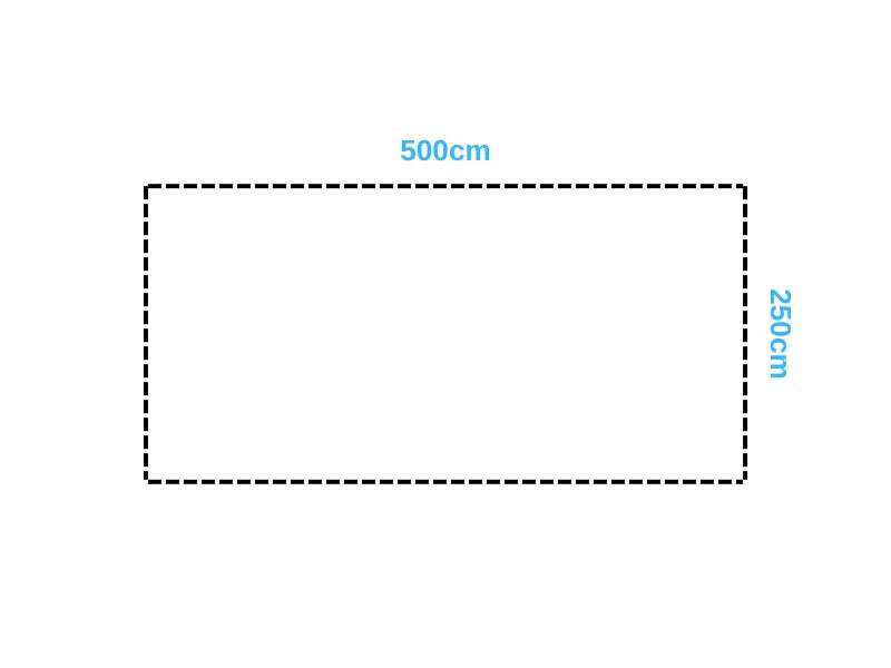 Interline Bali rechthoek 500 x 250 x 124 cm - inclusief pakket
