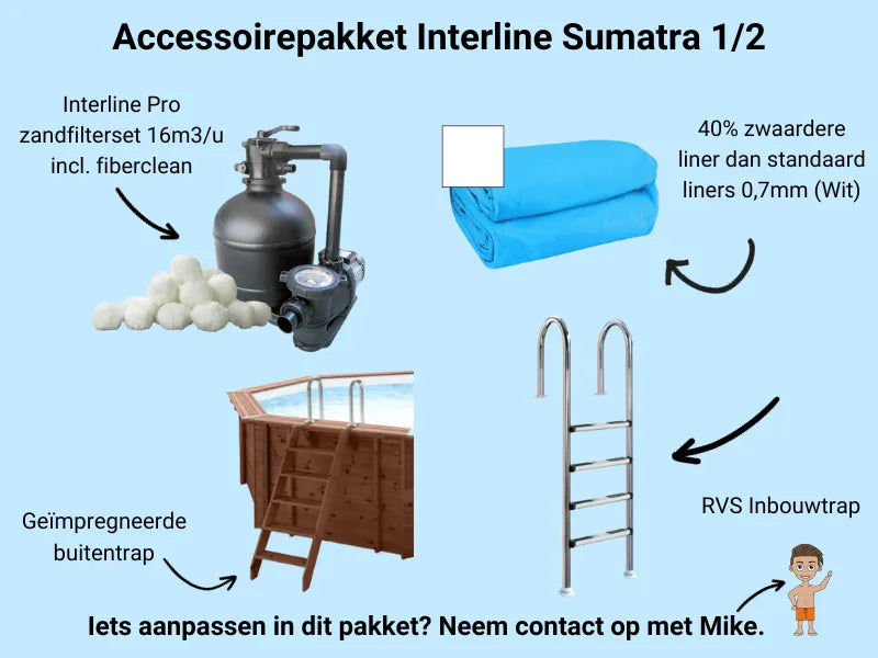 Interline Sumatra rechthoek 600 x 300 x 138 cm - inclusief pakket