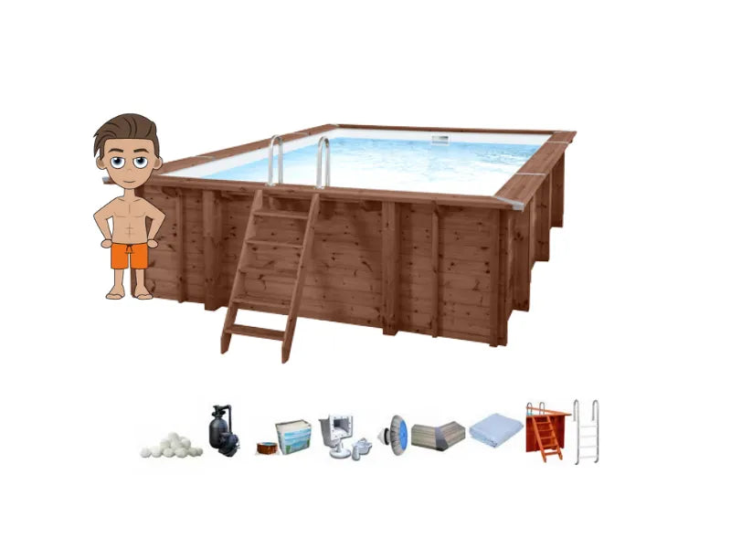 Interline Sumatra rechthoek 600 x 300 x 138 cm - inclusief pakket