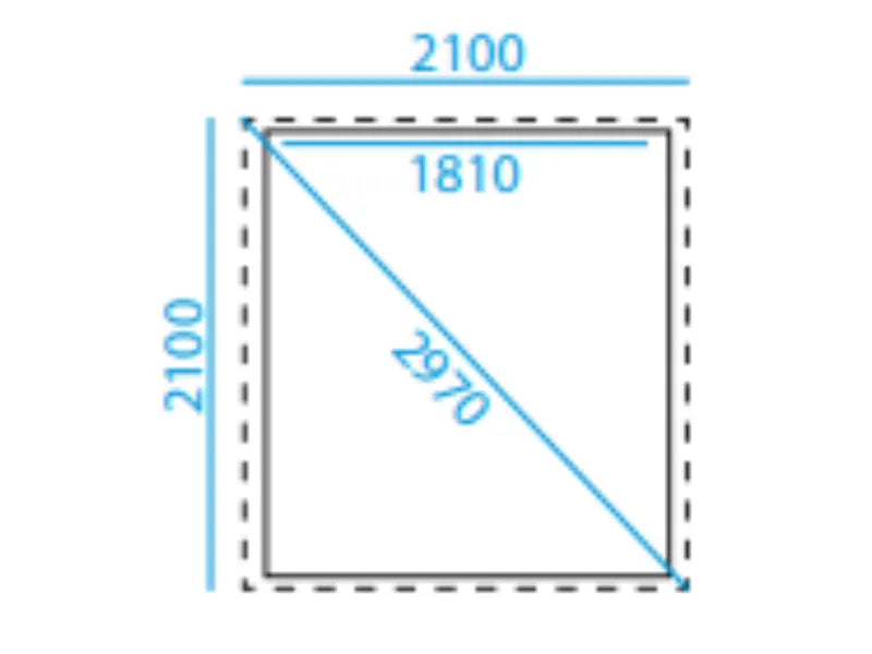 Interline Zwembad Bali 210 x 210 x 78 cm - inclusief pakket