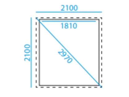 Interline Zwembad Bali 210 x 210 x 78 cm - inclusief pakket