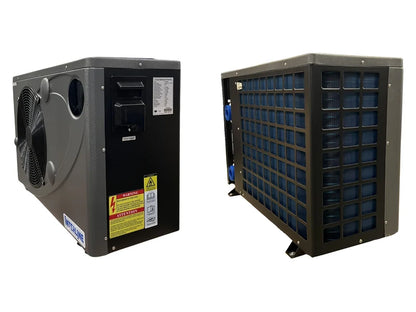 Interline inverter warmtepomp 13,5 kW, zijkant en achterkant naast elkaar