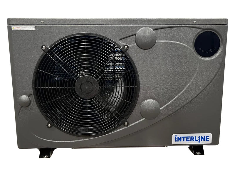 Interline inverter warmtepomp 8,5 kW van voren met Interline logo
