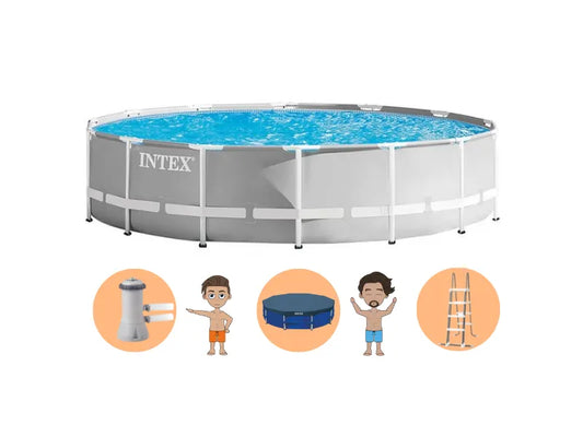 Intex Prism Frame Zwembad 549 x 122 cm rond - Met filterpomp en accessoires