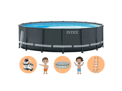Intex Ultra Frame XTR Zwembad 488 x 122 cm rond - Met zandfilterpomp en accessoires