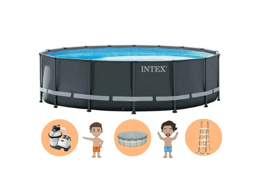 Intex Ultra Frame XTR Zwembad 488 x 122 cm rond - Met zandfilterpomp en accessoires