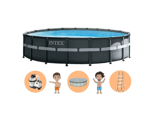 Intex Ultra Frame XTR Zwembad 549 x 132 cm rond - Met zandfilterpomp en accessoires