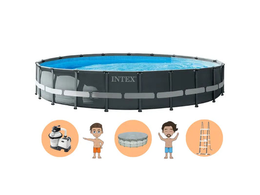 Intex Ultra Frame XTR Zwembad 732 x 132 cm rond - Met zandfilterpomp en accessoires
