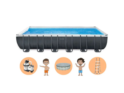 Intex Ultra Frame XTR Zwembad 732 x 366 x 132 cm - Met zandfilterpomp en accessoires