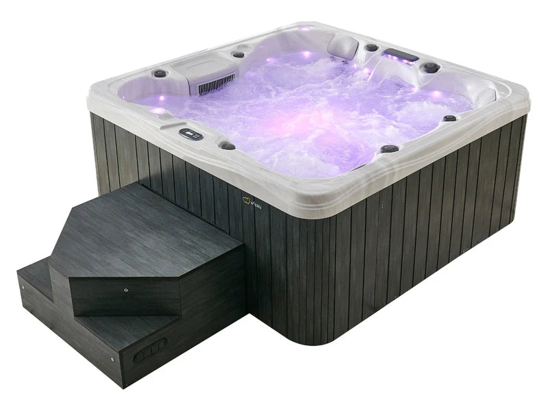 W'eau Geneva spa met paarse LED verlichting