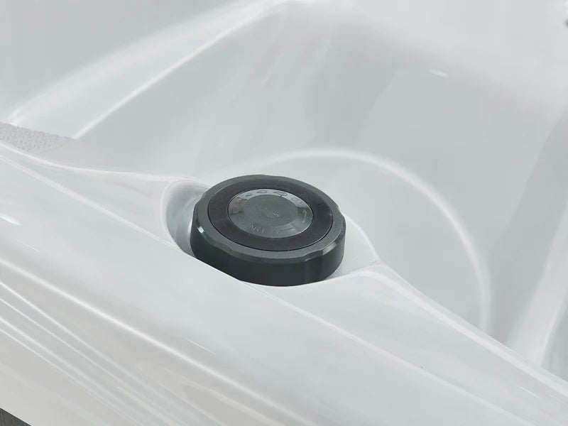 Draaiknop voor de jetkracht in de kuip van de W'eau Geneva spa