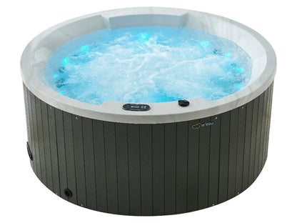 W'eau Orta spa met turquoise LED verlichting en bubbels