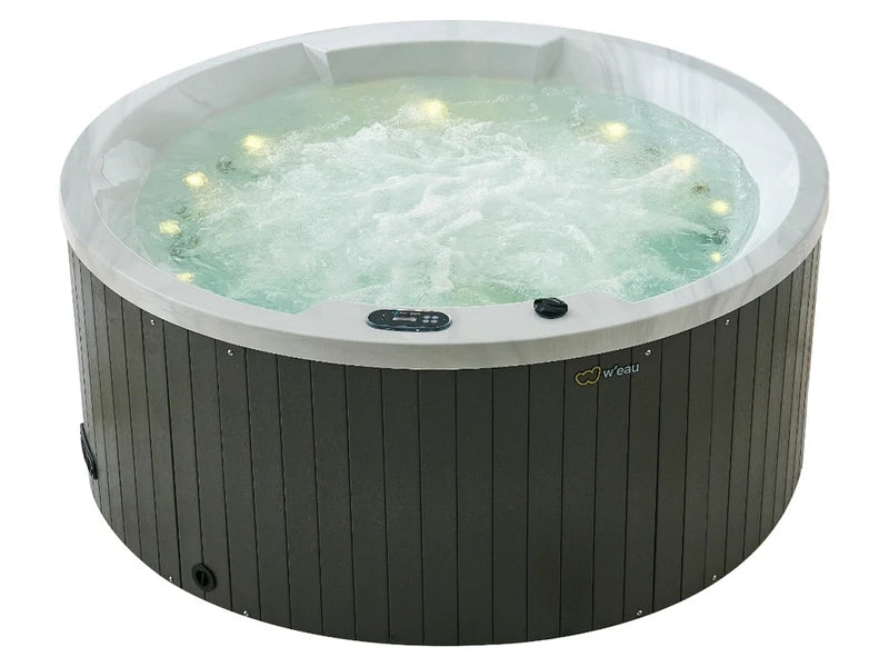 W'eau Orta spa met geelgroene LED verlichting