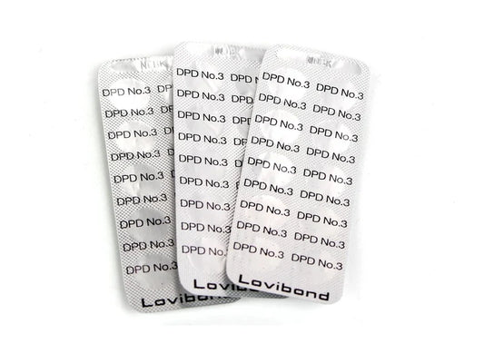 DPD 3 chloor tabletten voor digitale zwembadtester - blisters van 10 tabletten