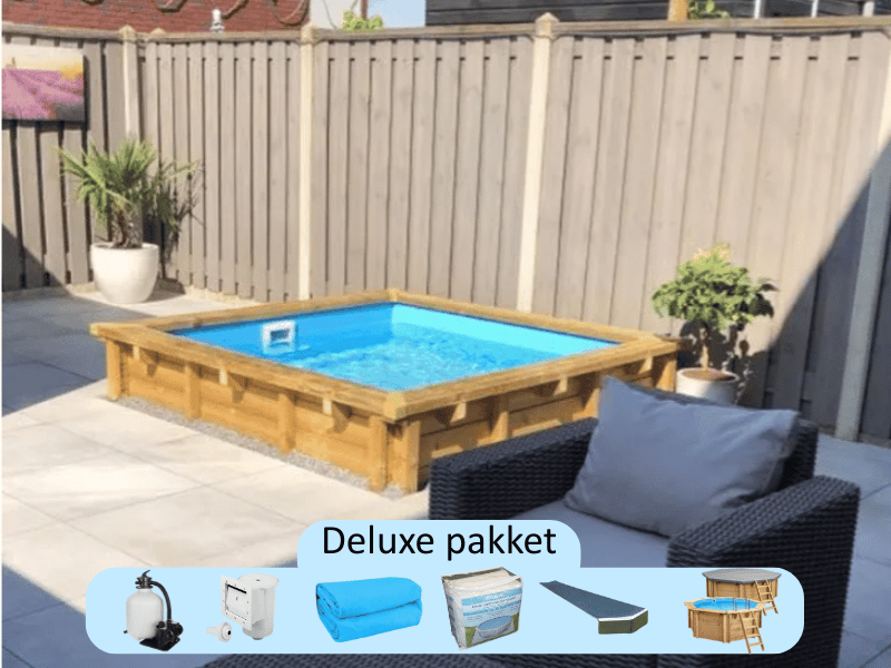 Interline Zwembad Bali 210 x 210 x 78 cm - Deluxe pakket