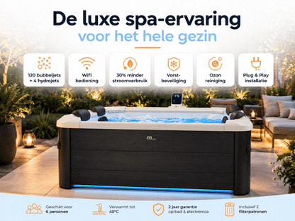 Mspa Oslo Frame Aero spa Plus 6 personen - de luxe spa-ervaring voor het hele gezin