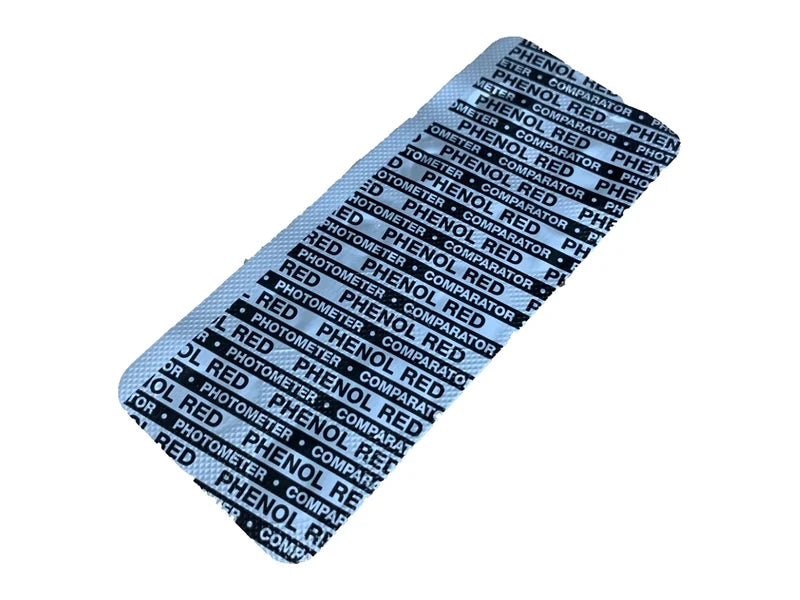 Phenol Red pH tabletten voor digitale zwembadtester - blister met opdruk Photometer