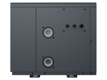 W'eau Hybride spa warmtepomp 5,2 kW - achterkant met wateraansluitingen