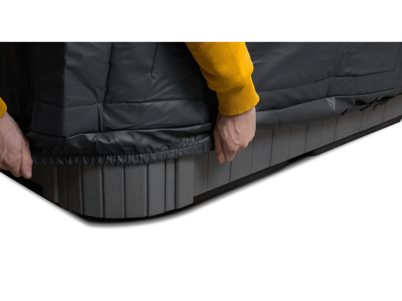 W'eau spa isolerende beschermhoes 220 x 220 cm - elastische rand om de ombouw