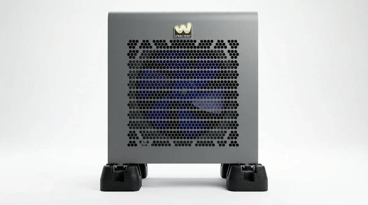 W'eau Trillingsdempers voor mini warmtepompen - 4 stuks - gemonteerd onder een mini warmtepomp
